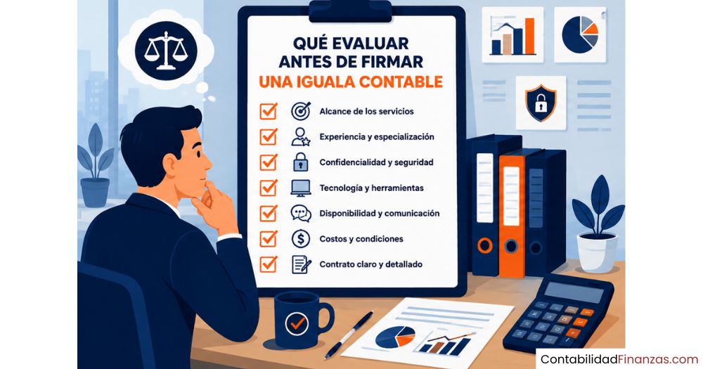 qué evaluar antes de firmar una iguala contable