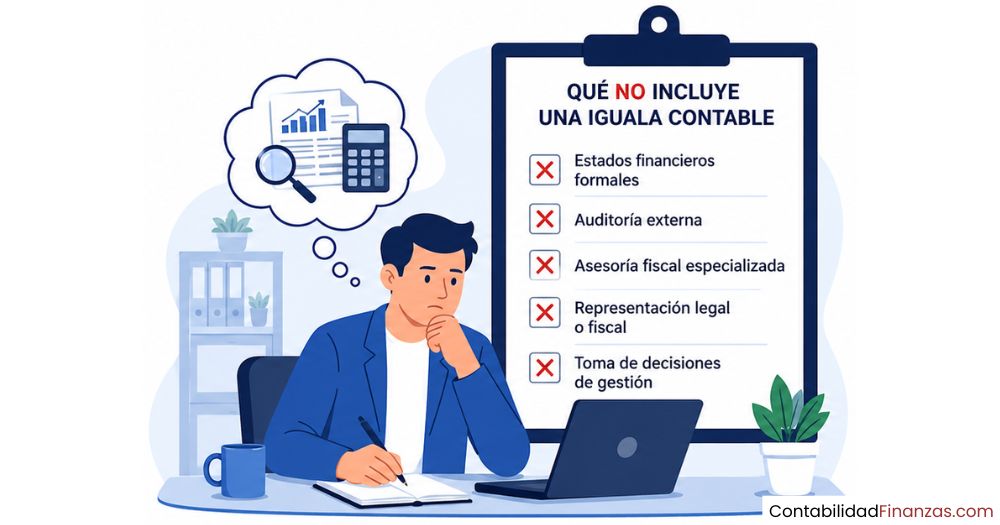 qué no incluye una iguala contable