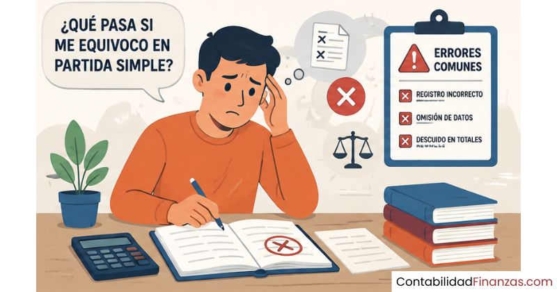 ¿Qué pasa si me equivoco en partida simple?
