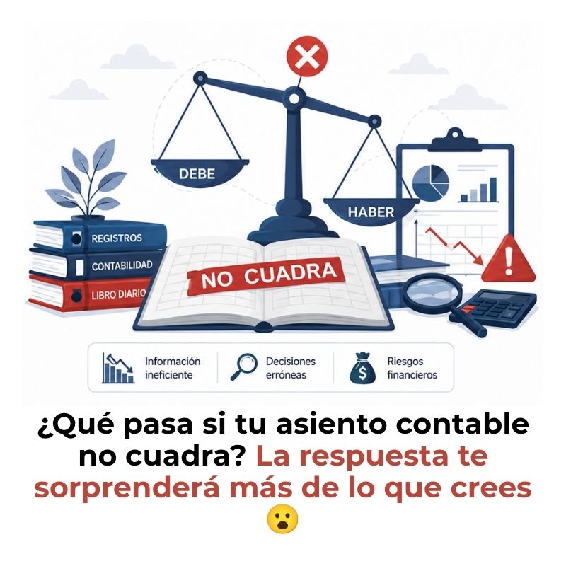 qué pasa si no cuadra un asiento contable