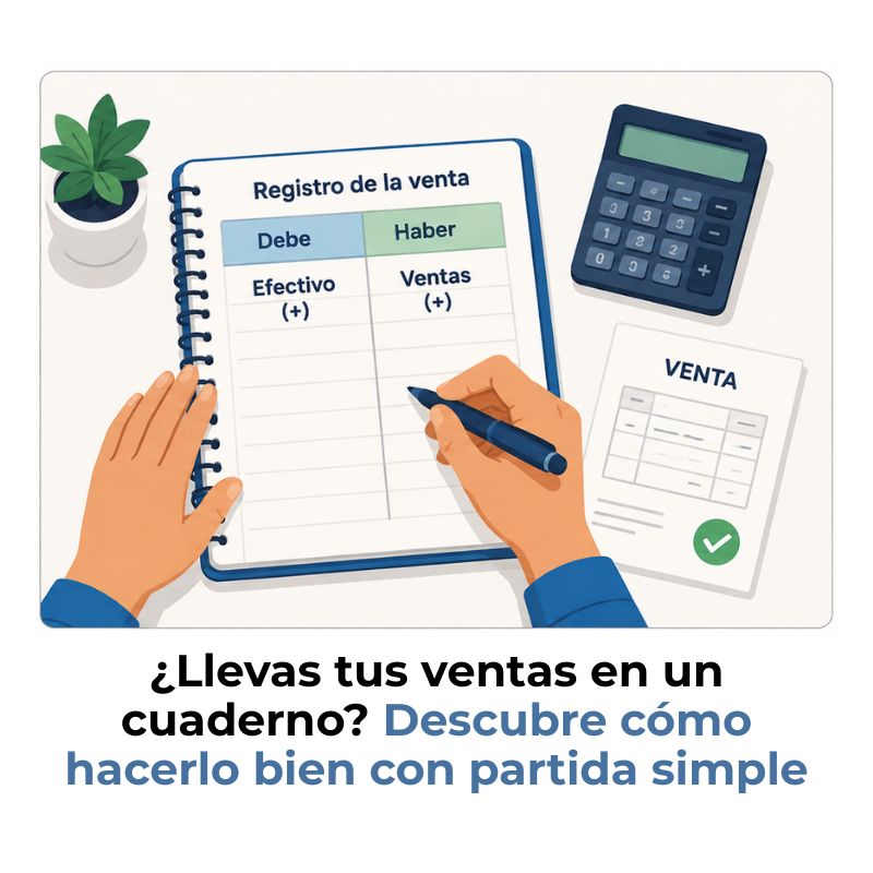 cómo registrar una venta en partida simple