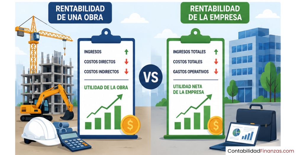 rentabilidad de una obra vs. rentabilidad de la empresa