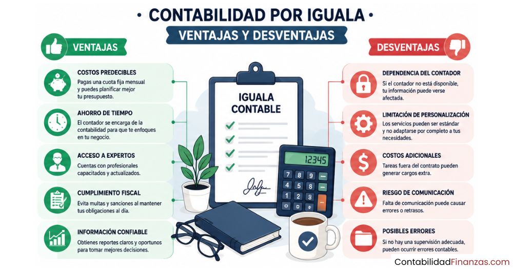 ventajas y desventajas de la contabilidad por iguala