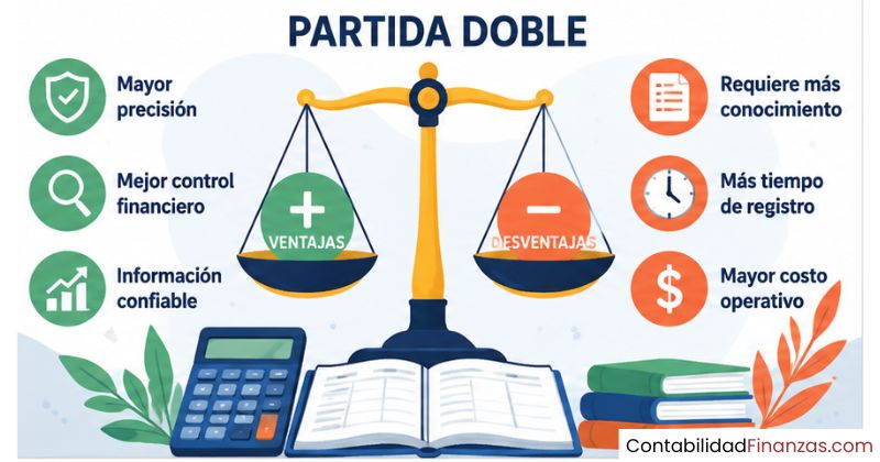 ventajas y desventajas de la partida doble