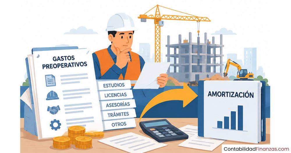 amortización de gastos preoperativos de una constructora