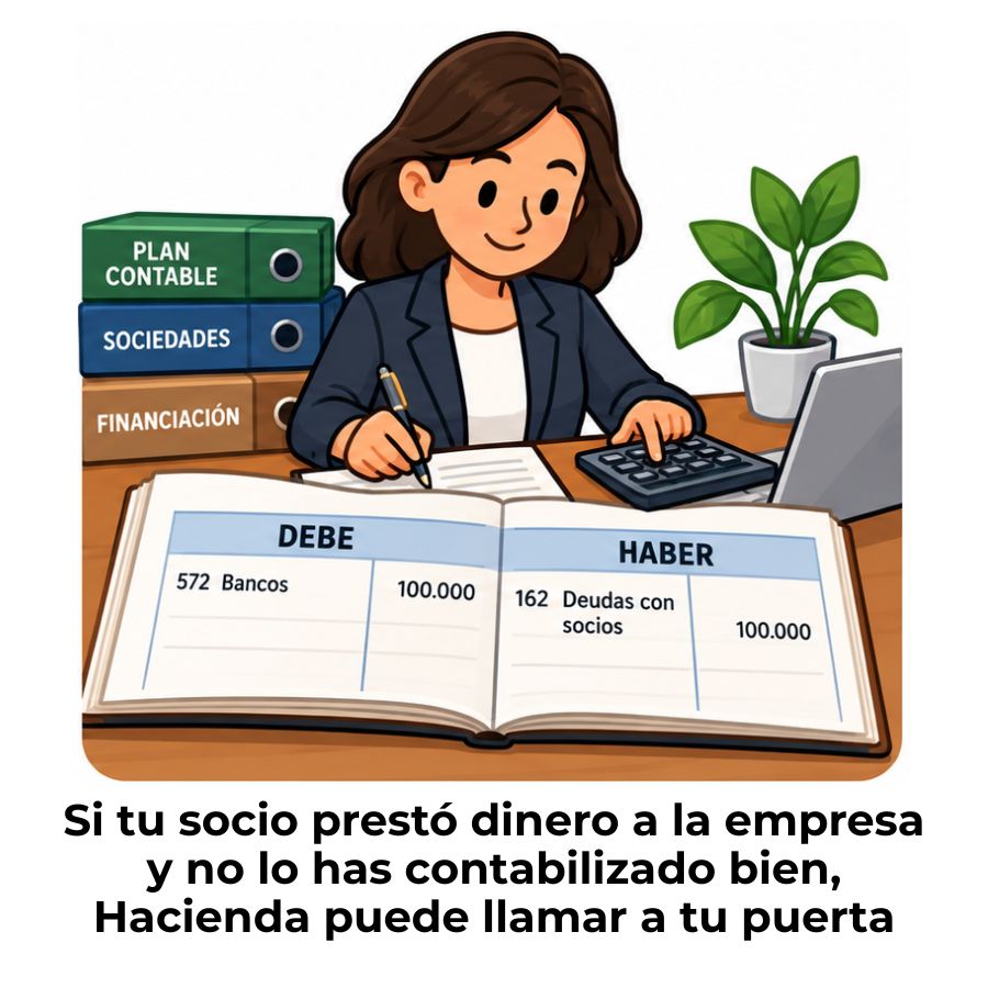 como se contabiliza un préstamo de un socio a la sociedad