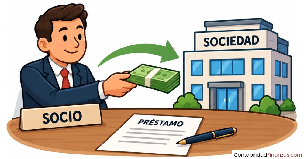 como se contabiliza un prestamo de un socio a la sociedad