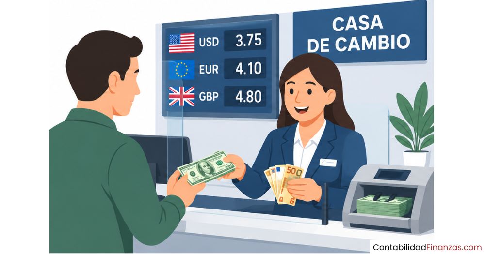 cómo se contabiliza una casa de cambio