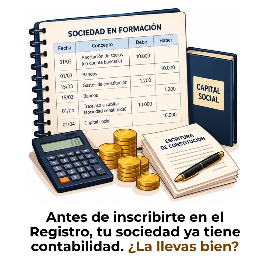 como se contabiliza una sociedad en formación