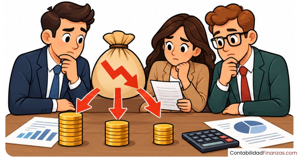 como se distribuyen las perdidas entre los socios