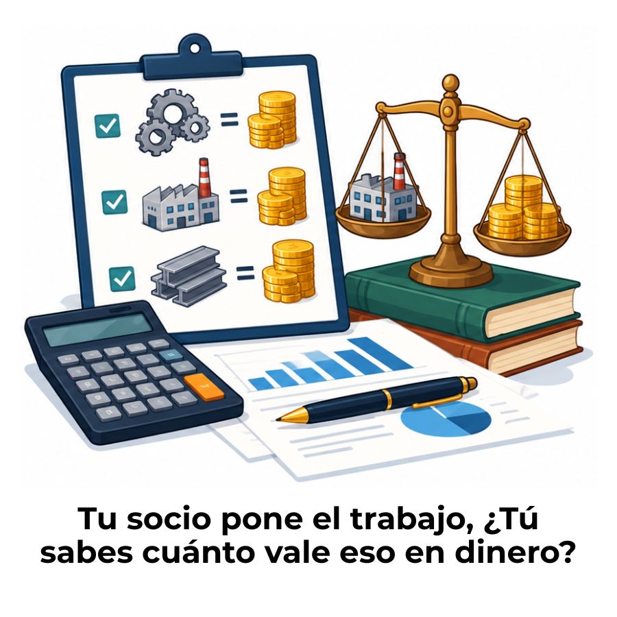 cómo se valora el aporte de un socio industrial