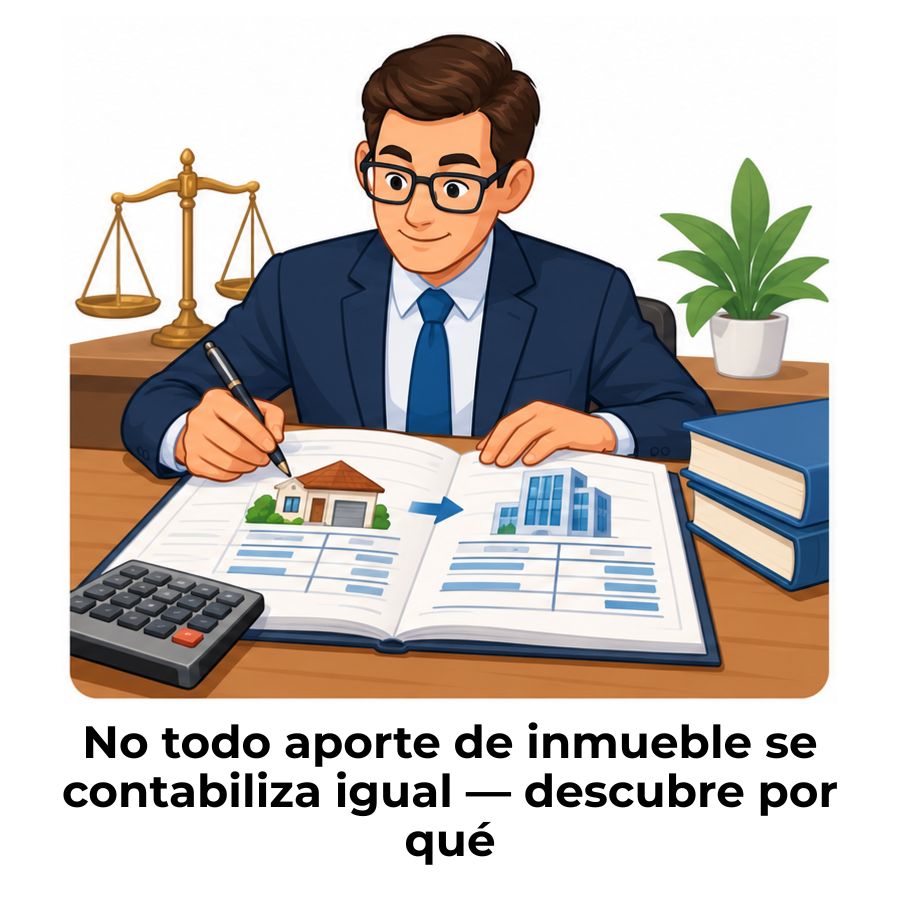 contabilizar el aporte de un inmueble a una sociedad