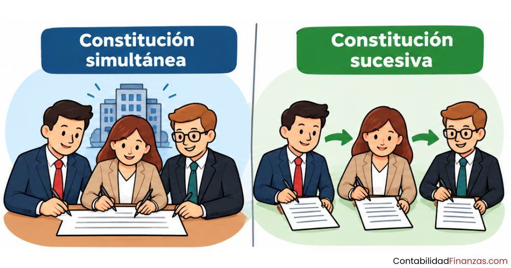 diferencia entre constitución simultanea y sucesiva