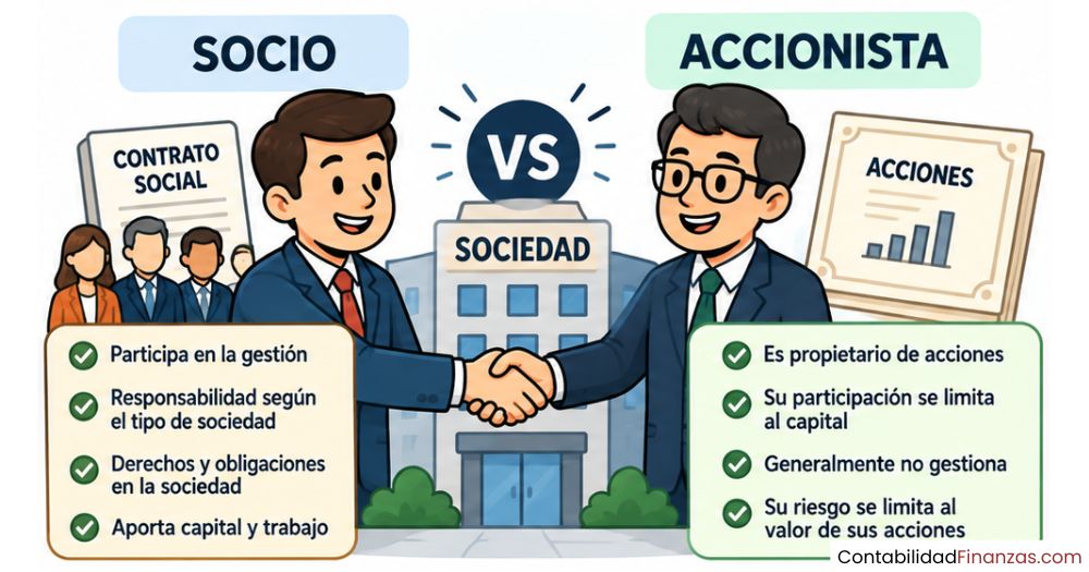 diferencia entre socio y accionista
