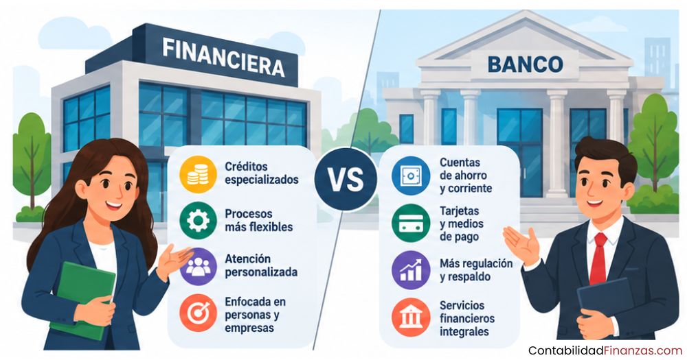 diferencia entre una financiera y un banco