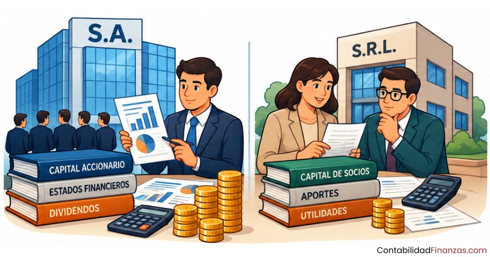 diferencias contables entre Sociedad Anónima y SRL