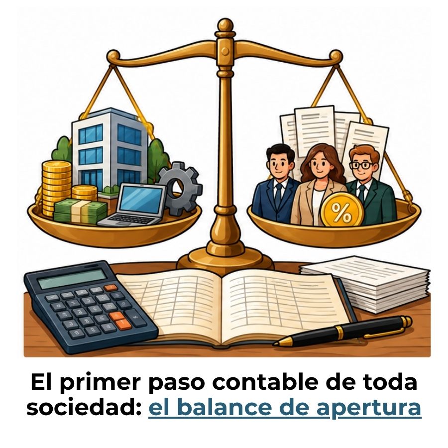 balance de apertura de una sociedad recién constituida