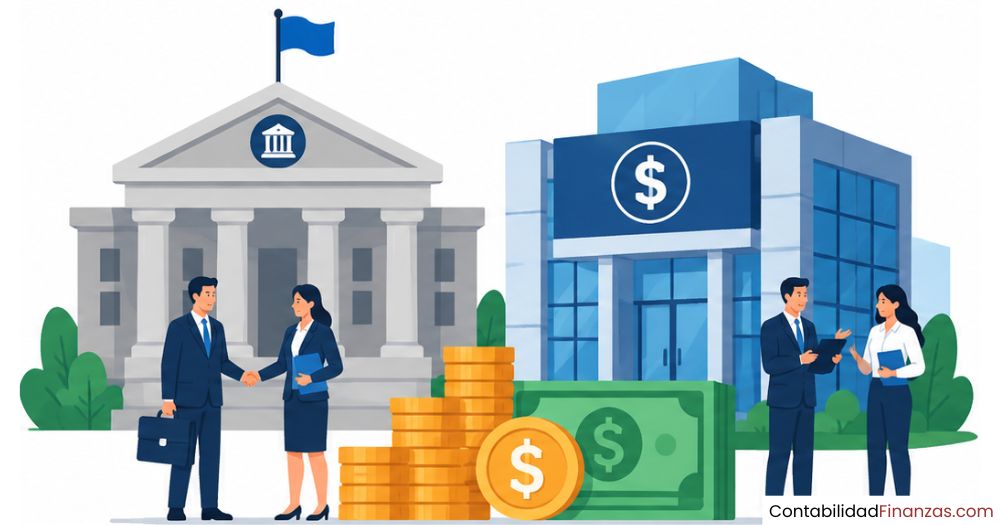 instituciones financieras públicas y privadas