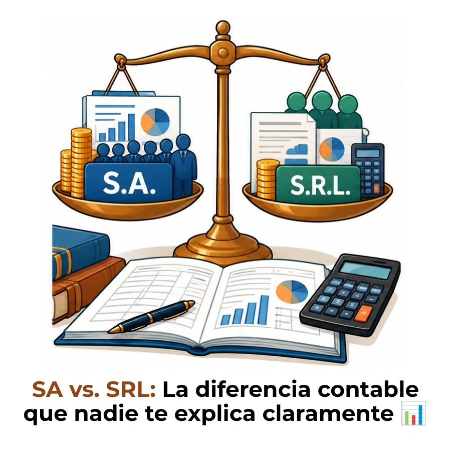 la Sociedad Anónima y la SRL en términos contables
