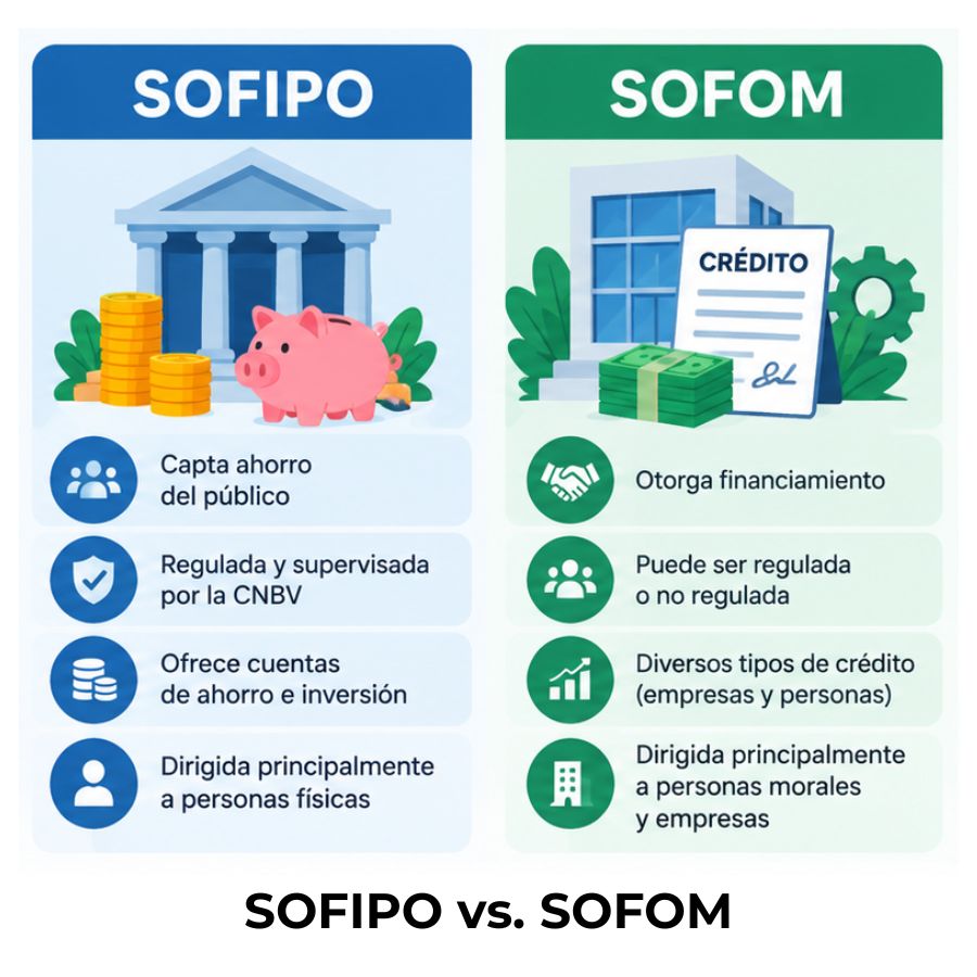 diferencia entre SOFIPO y SOFOM