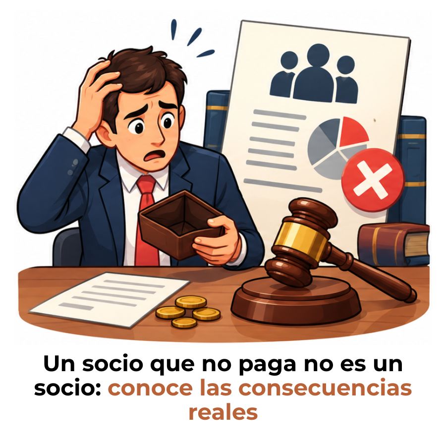 que pasa si un socio no paga su aporte de capital