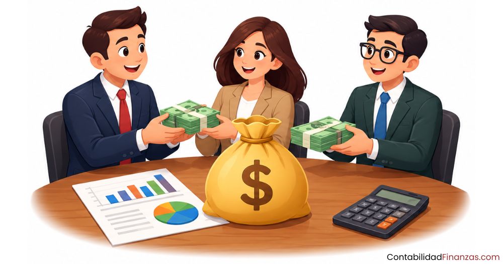 reparto de utilidades entre socios según su participación