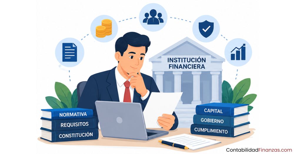requisitos para constituir una institución financiera