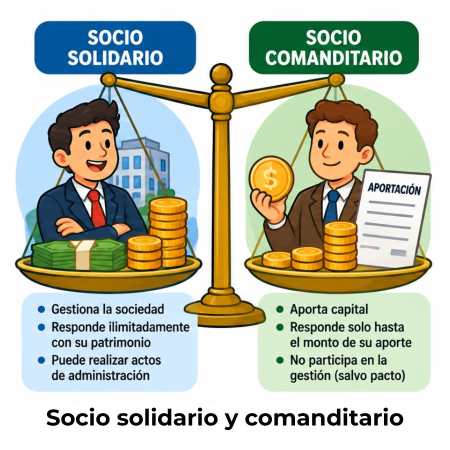 socio solidario y comanditario