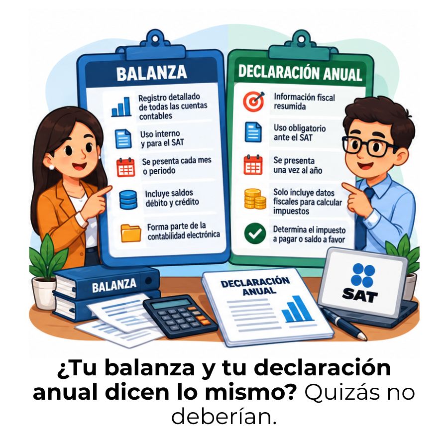 Balanza vs. declaración anual