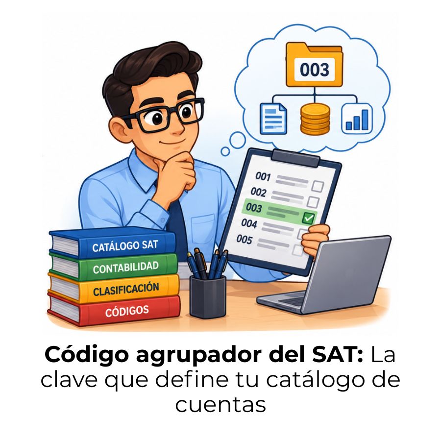 cómo asignar el código agrupador del SAT