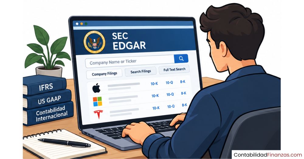 buscar reportes de empresas en SEC EDGAR