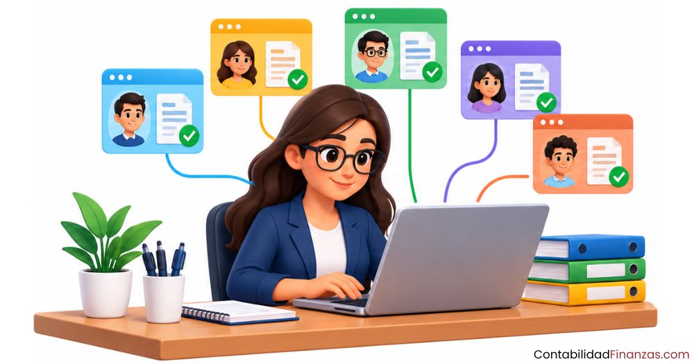 llevar la contabilidad electrónica de varios clientes