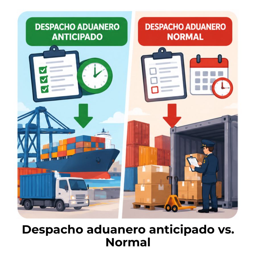 cuál es la diferencia entre despacho aduanero anticipado y normal