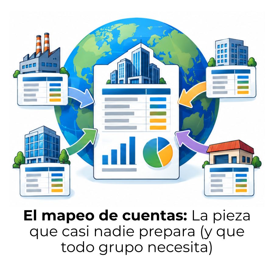 mapeo de cuentas locales a cuentas del grupo