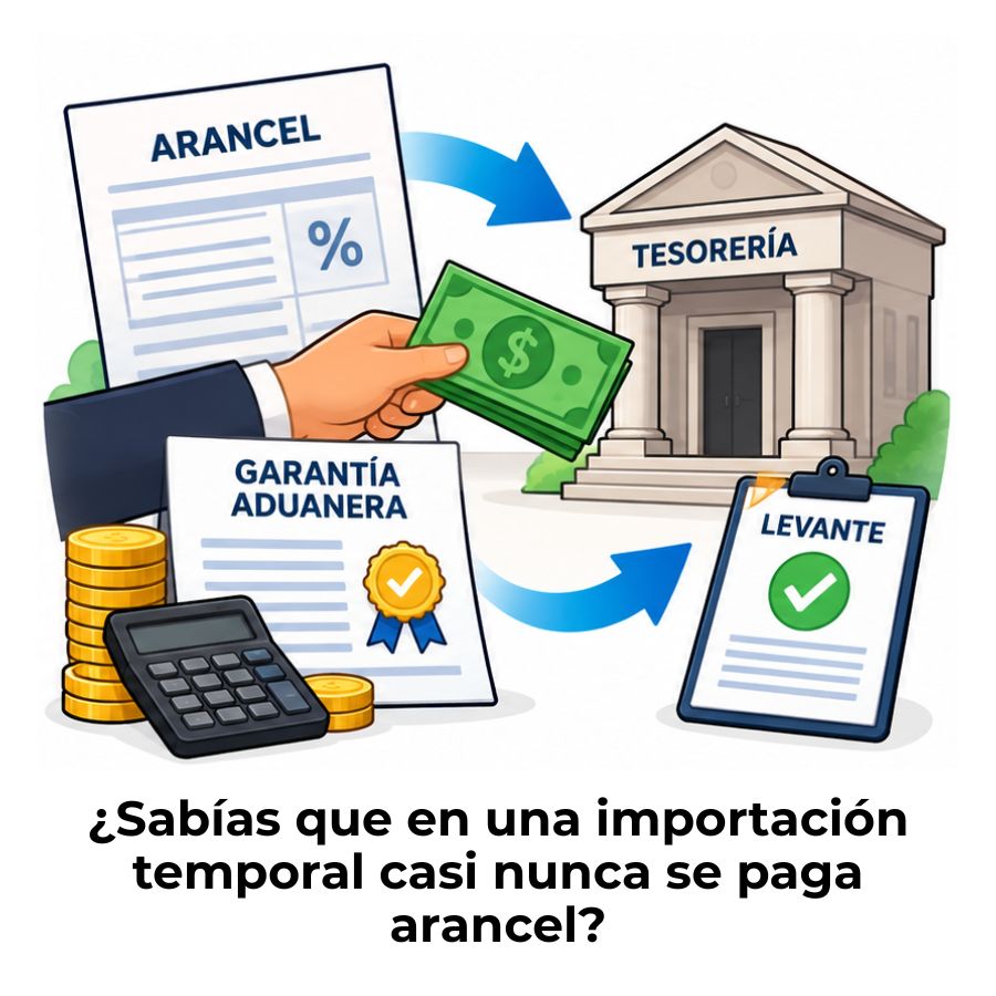 forma de pago del arancel en una importación temporal