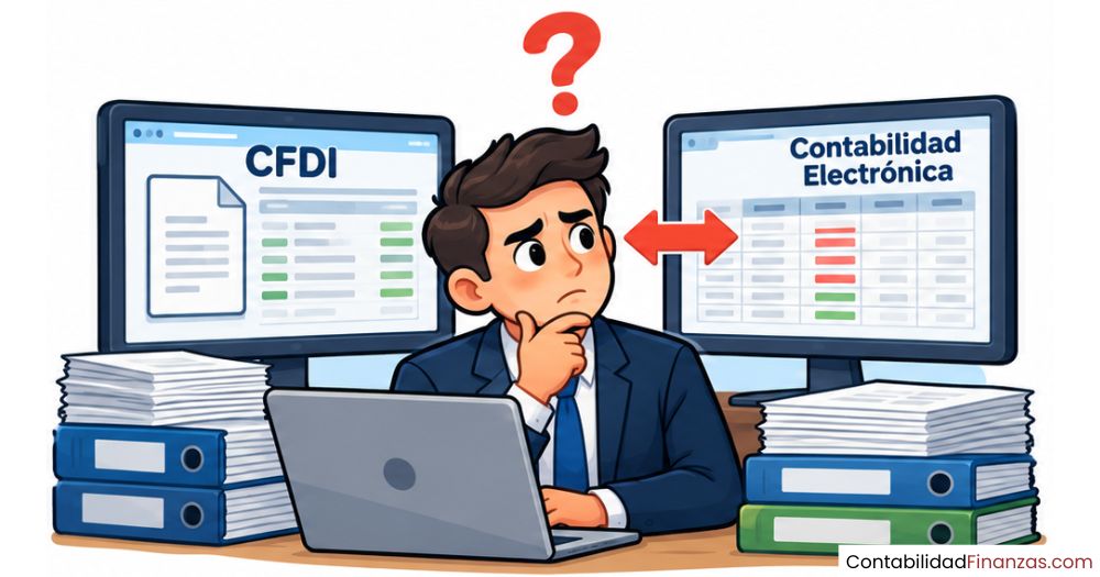inconsistencias entre CFDI y contabilidad electrónica