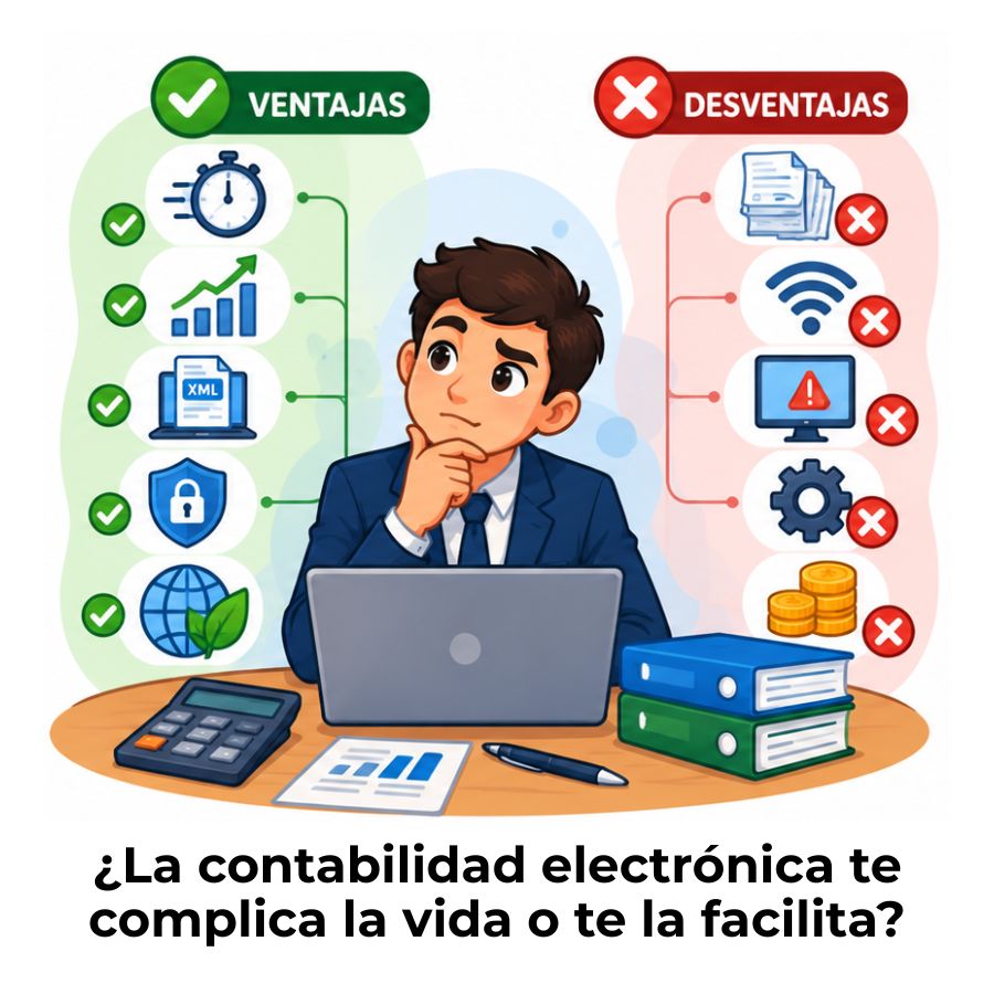 ventajas y desventajas de la contabilidad electrónica
