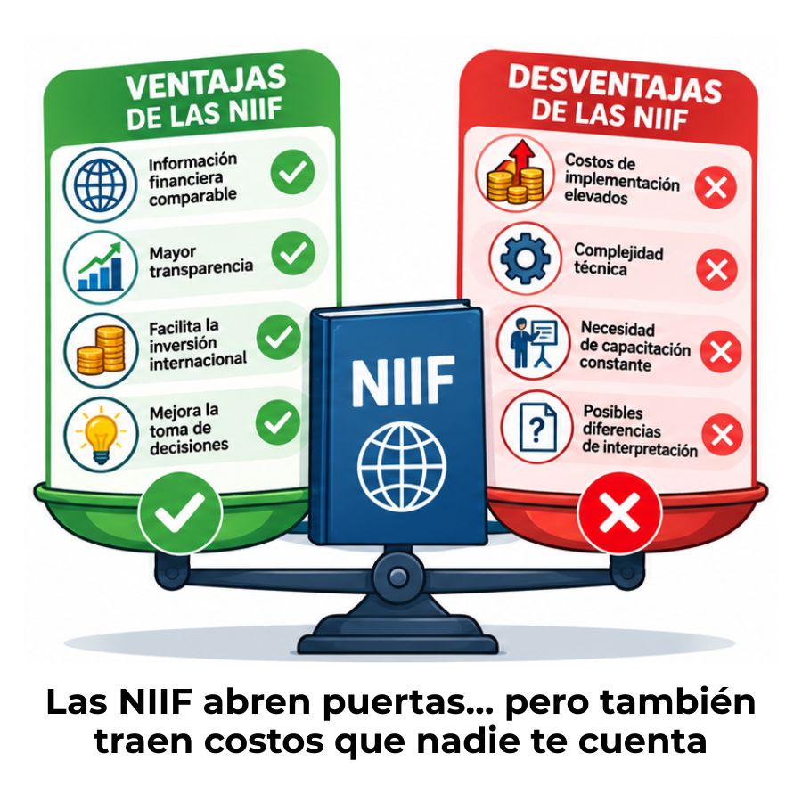 ventajas y desventajas de las NIIF