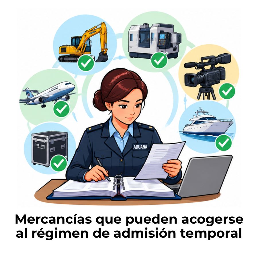 mercancías que pueden acogerse al régimen de admisión temporal