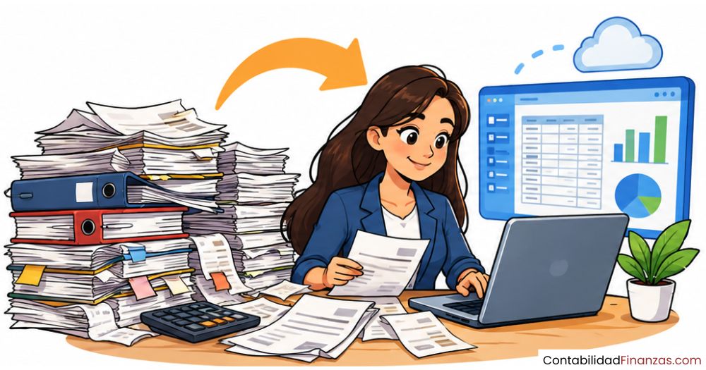 pasar la contabilidad de papel a electrónica