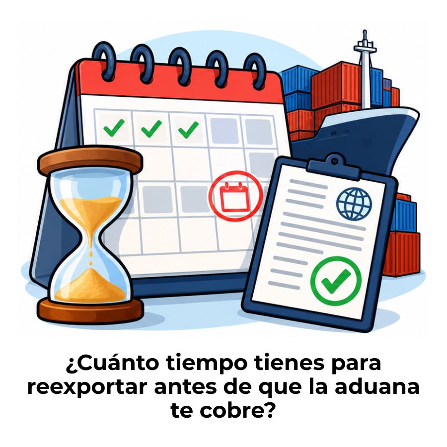 plazo límite de reexportación de mercancías bajo perfeccionamiento activo