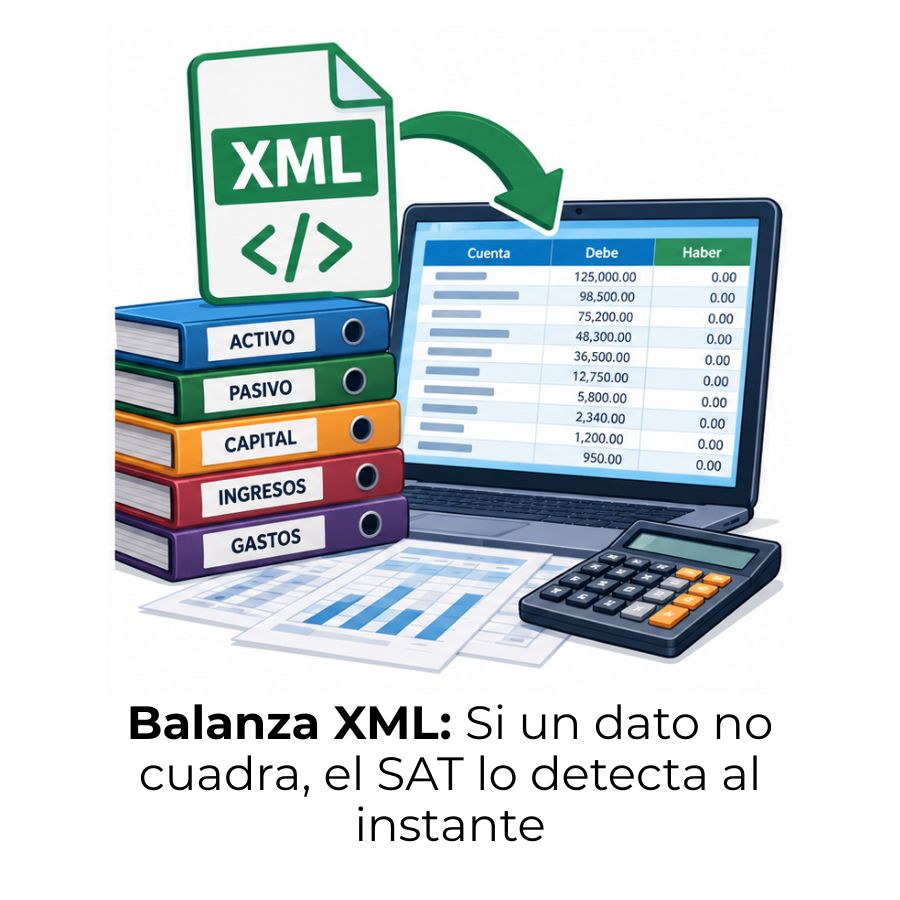 balanza de comprobación XML